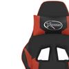 Gaming Chair with Footrest Black and Red Artificial Leather