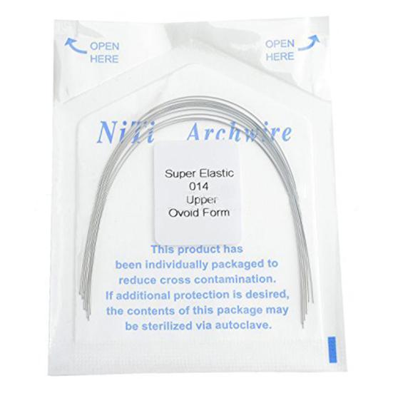 Archi Ortodontici NITI Super Elastici Forma Ovoidale - 10 Confezioni
