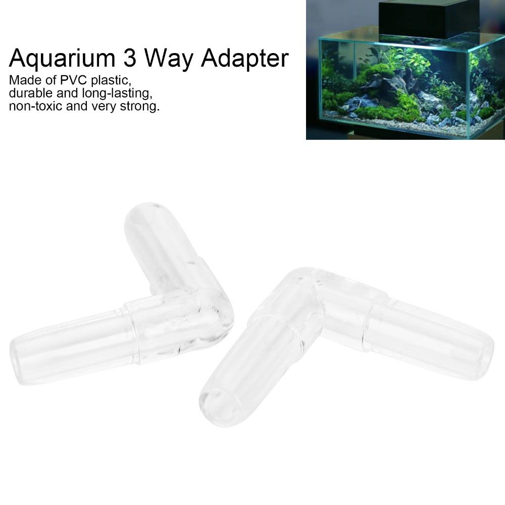 30PCS Set Durable 4MM Aquarium Air Tubing Splitter Transparent Straight Head L Shape Adapter Plastic 4 Way Adapter Fish Tank