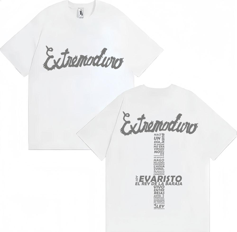 Rock Extremoduro Band Lettering Print Men's and Women's T-shirts, Hip Hop Harajuku's Summer Oversized Comfortable Cotton Top