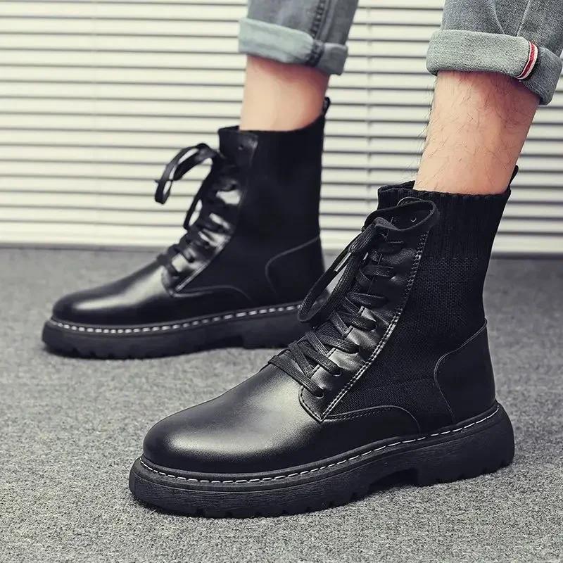 Warm Man Shoes Winter Black With Fur Low Price High Quality Boots for Men Offer Vintage Size 45 Trendy 2025 Offers In Promotion