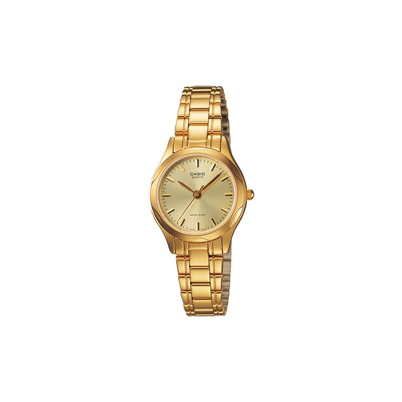 

Casio STANDARD Series Retro Pointer Series Quartz Movement Stainless Steel Strap Japanese and Korean Watch Women s Watch Gold Dial LTP-1275G-9A