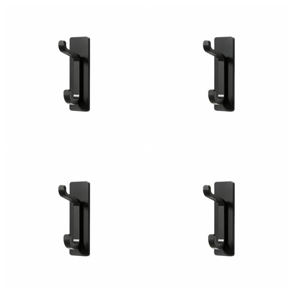 4PCS Moisture-proof Wall-Mounted Hooks Waterproof Strong Adhesive Hooks Laundry Room чёрный