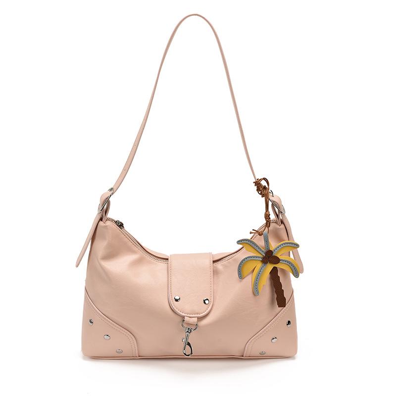 2026 Women's Retro Leather Tote: Large Capacity, Solid Color, Commuting Shoulder & Crossbody Bag