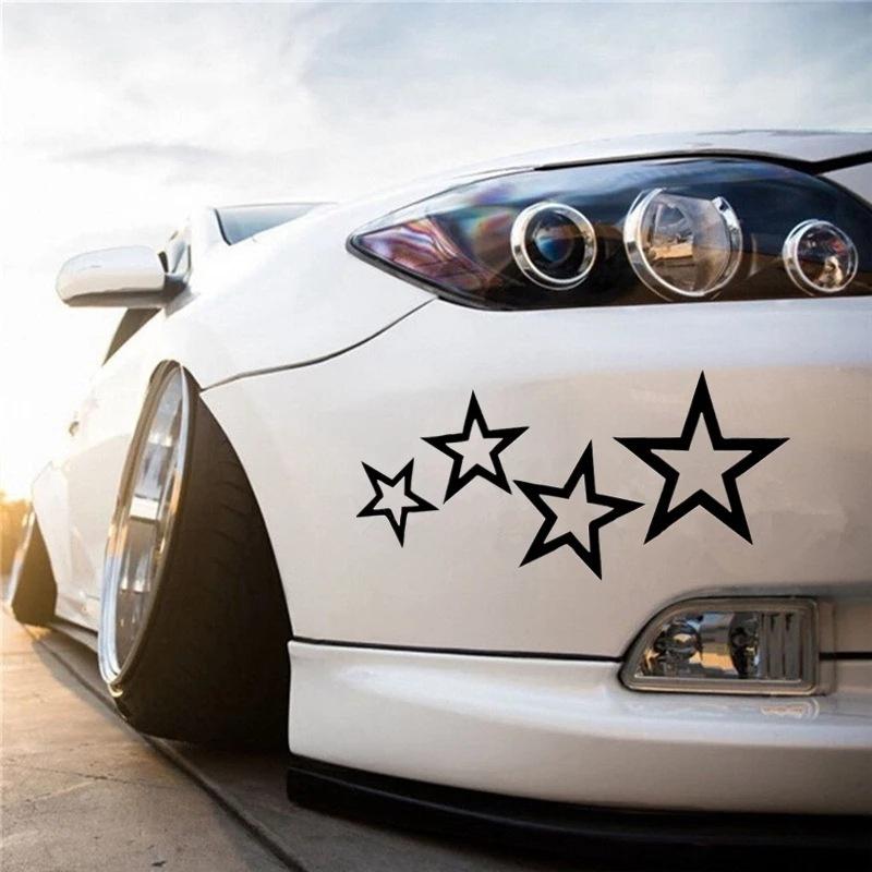 12CMX24CM Stars Car Sticker Vinyl Car Decal Waterproof Stickers On Car Truck Bumper Rear Window No Background