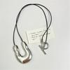 Tooxika Niche Personality Metal U-shaped Glossy Horseshoe Irregular Pendant Necklace Simple Luxury Collarbone Chain