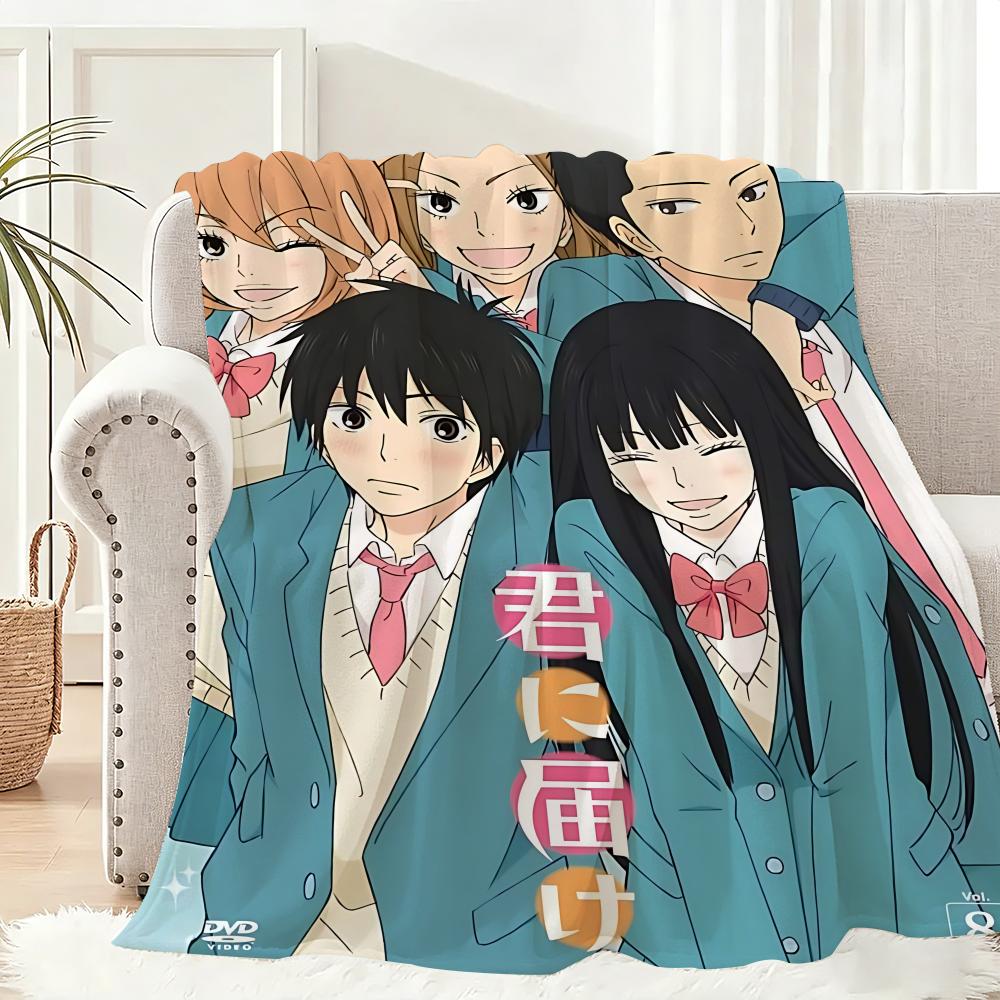 Classic Comics Kimi Ni Todoke Throw Lightweight 240g Flannel Blanket Soft Skin-friendly for Summer Cooling