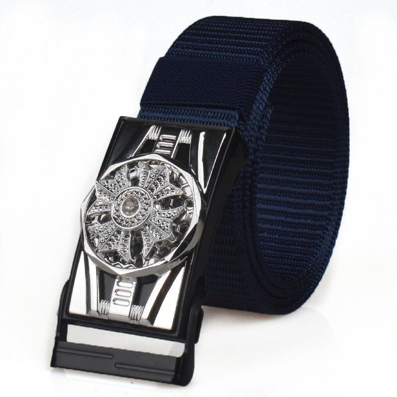 Curea cu cataramă automată pentru bărbați vine și pleacă, curea din pânză, nailon țesut, respirabilă și durabilă, Stall