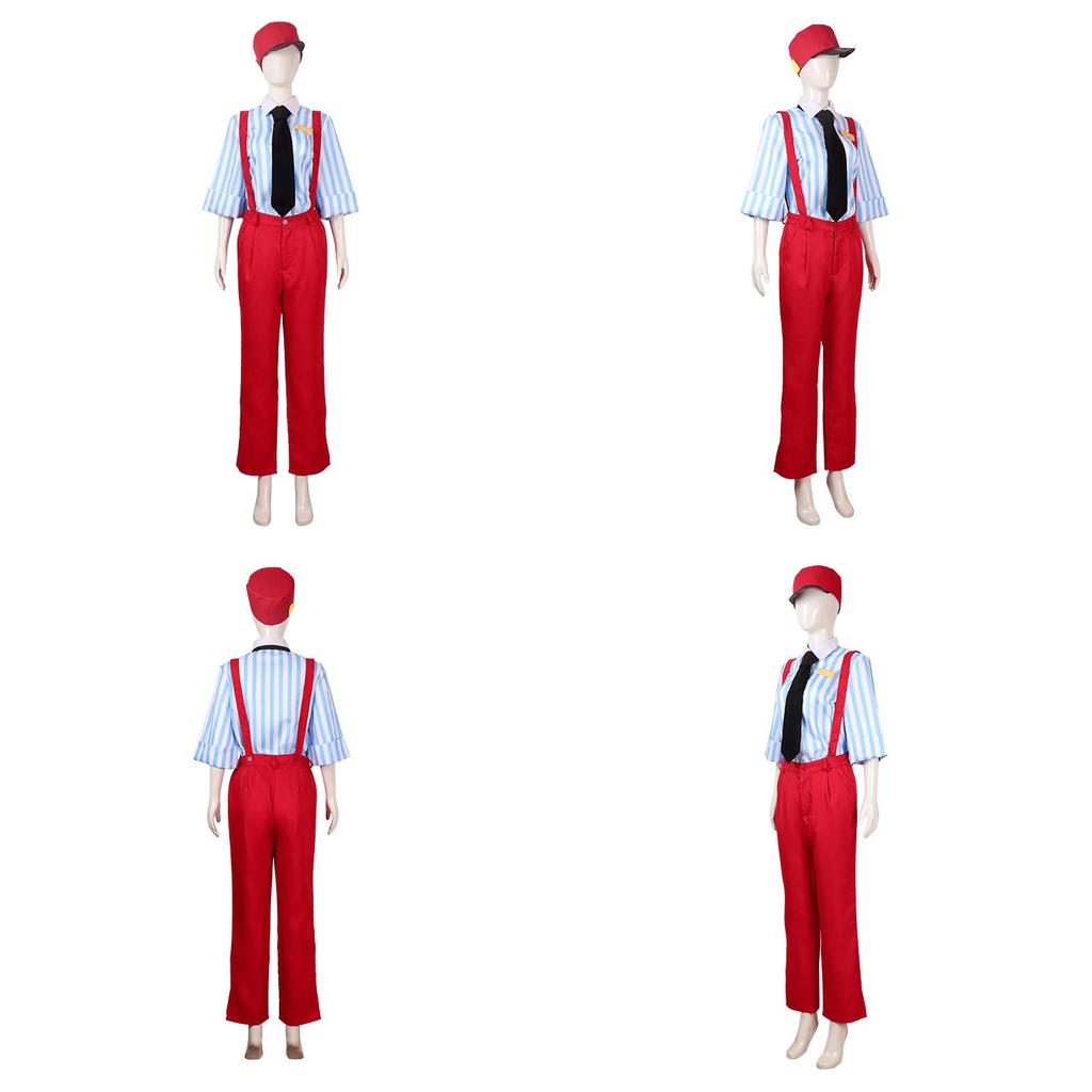 Anime Game Cosplay Costume Polyester Outfit With Hat For Halloween Roleplay Events