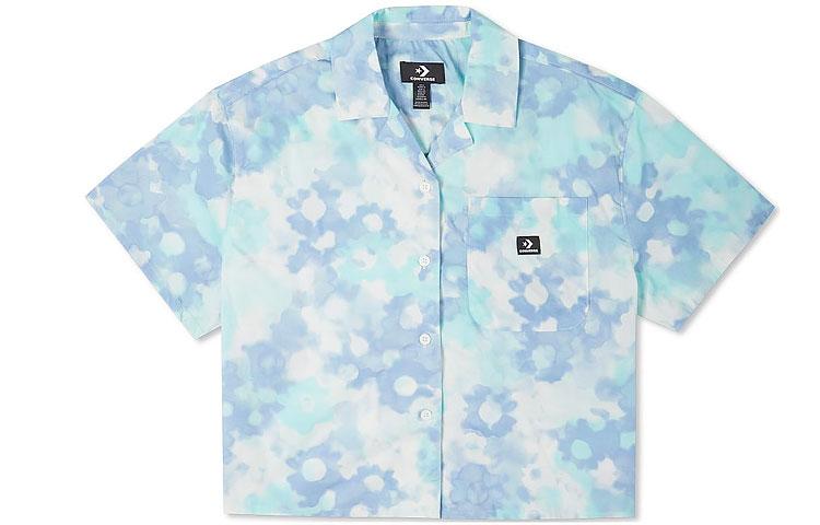 Converse Shirts Women s Blue Cuban Collar Moderate Other 10023202-A03 XL