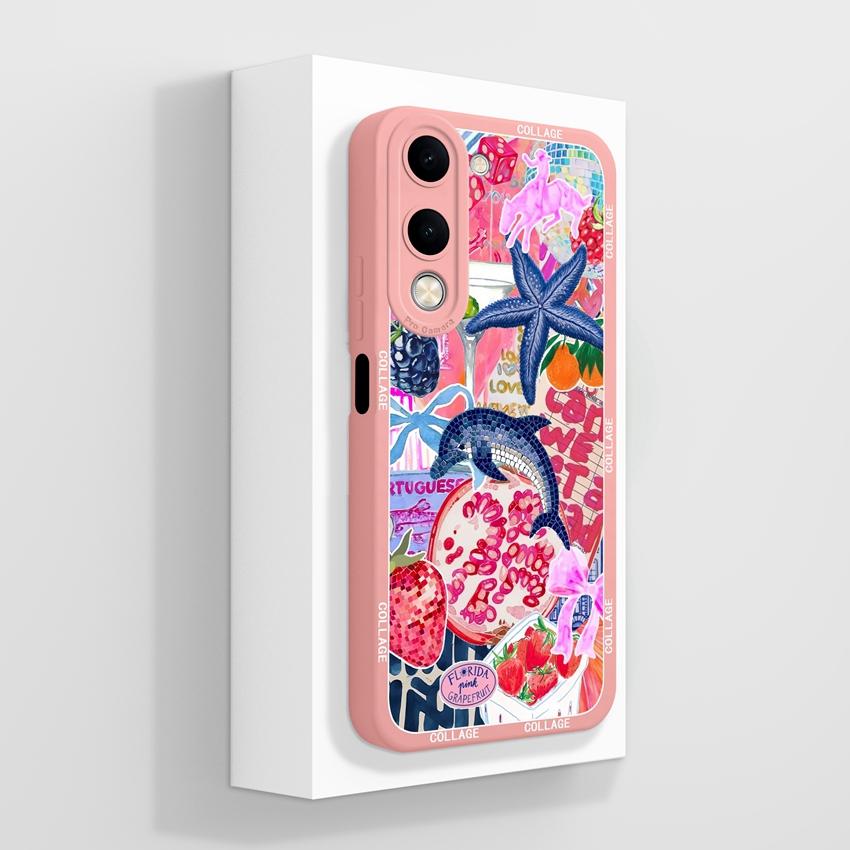 Für Vivo Y04 Y03 Y02 Y11 Y15 Y20 Handyhülle Niedliches Cartoon-Mädchenmuster Glattes Flüssigsilikon Stoßfester Schutz Rückseitenabdeckungen Hülle Für Vivo Gehäuse