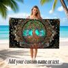 Tree of Life Theme Beach Towel Personalized Custom Name & Text Soft Quick Dry Beach Towel for Swimming Travel