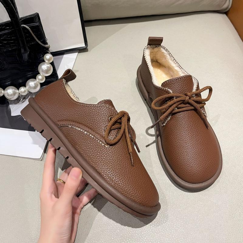

Осенне-зимние женские повседневные туфли на плоской подошве, удобные, мягкие, теплые, прогулочные туфли, мокасины, женская обувь 38 коричневый