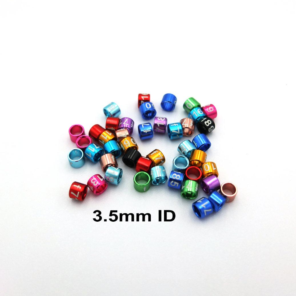 

50PCS Flat mixed color bird s foot rings (2.6MM-8MM) 3.5mm