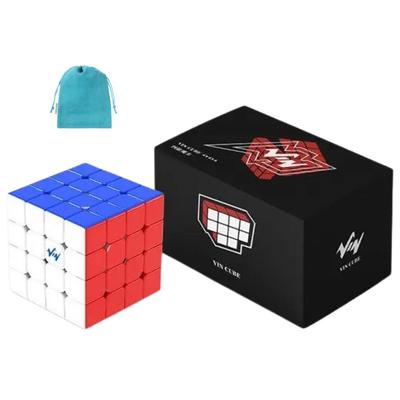 Kancharo VIN Cube 4x4 [Pouch IncludedAuthentic] Magnetic Bin Cube, Stickerless (UV + Core Magnetic)