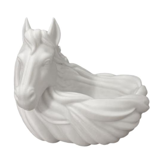 White Horse Key Bowl, 3D Printed Decorative Key Dish, Key Holder Bowl for Key And Jewelry Storage, Entrance Cabinet Desktop Organizer