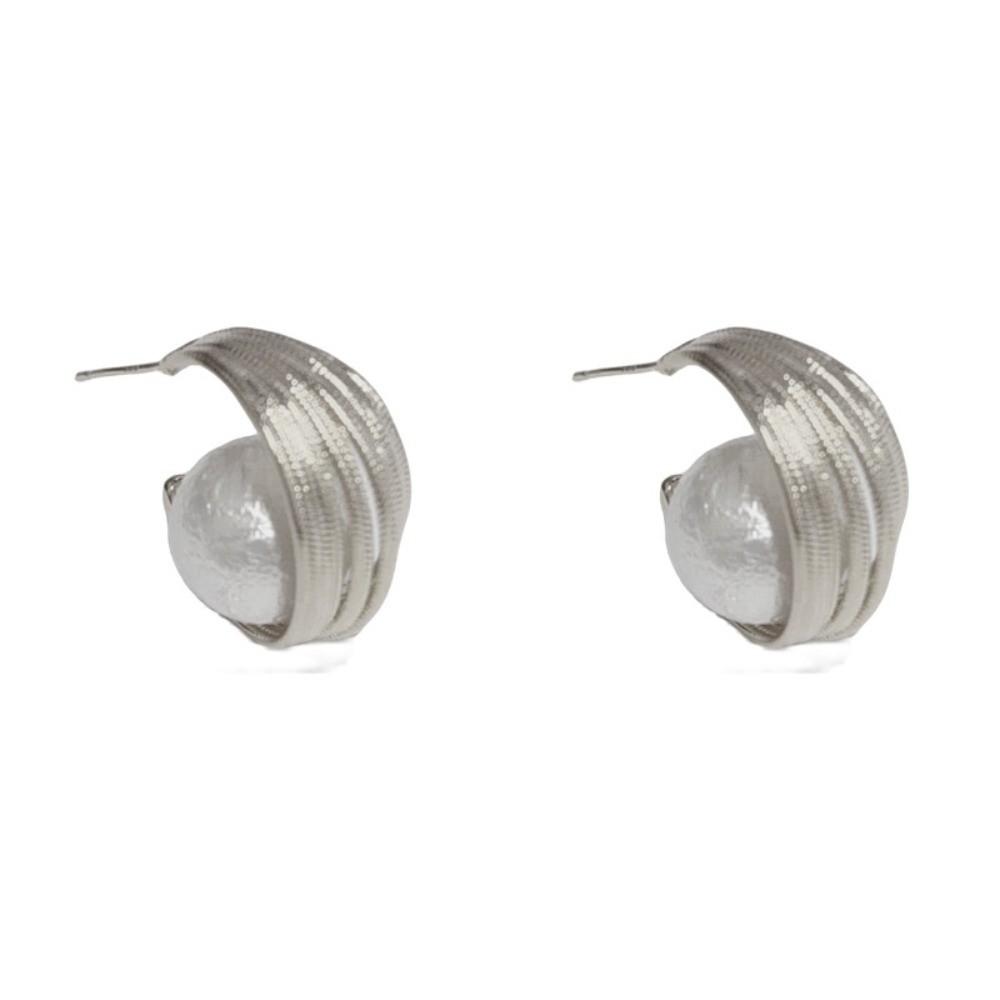 Серьги-кольца овальные в полоску, золотого цвета, серьги-хугги, модные пусеты для женщин