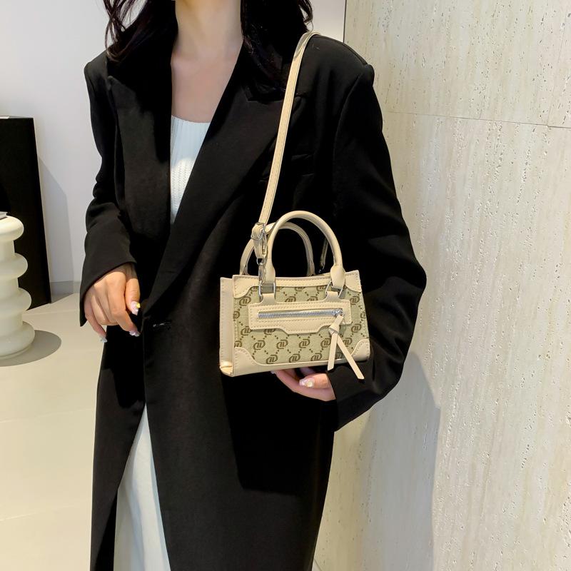 Persönlichkeit Trend Handtasche Herbst neue Mode Retro Druckdesign Schulter Umhänge kleine quadratische Tasche