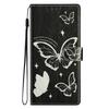 For iPhone 17 Pro Case Pattern Printing Wallet Stand Flip Leather Phone Cover with Strap