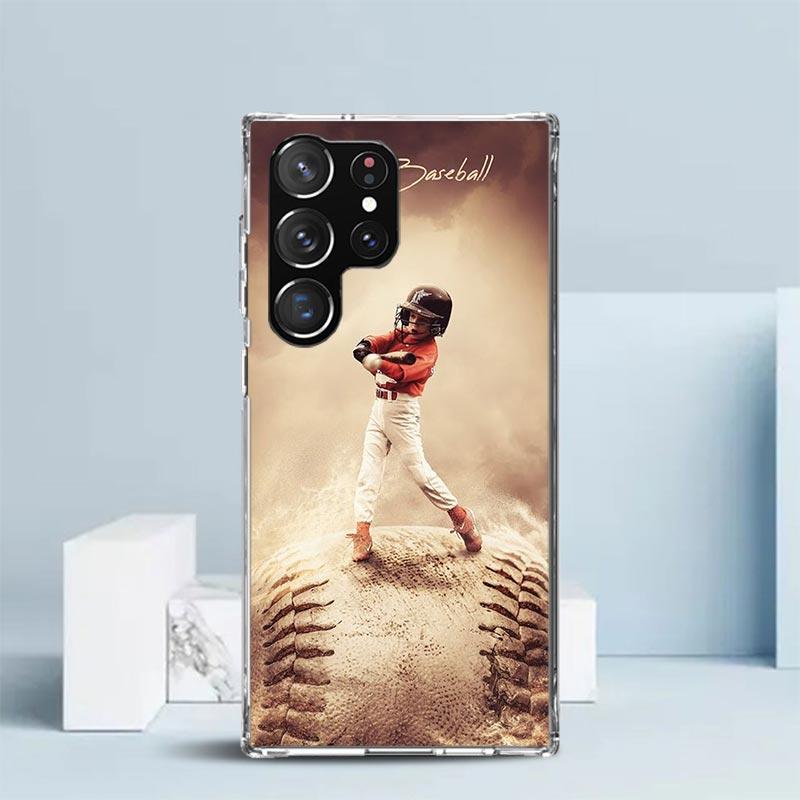 Baseball Sport Phone Case For Samsung Galaxy S24 S25 Edge S26 Ultra S22 S23 Plus S21 + S20 FE Soft TPU Back Cover Galaxy S25 S22