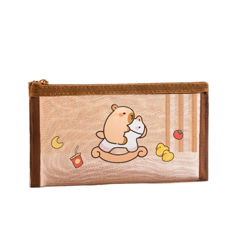 

Student Pencil Bag Cartoon Capybara Pencil Case Large Capacity Pen Bag For Organizing School Supplies
