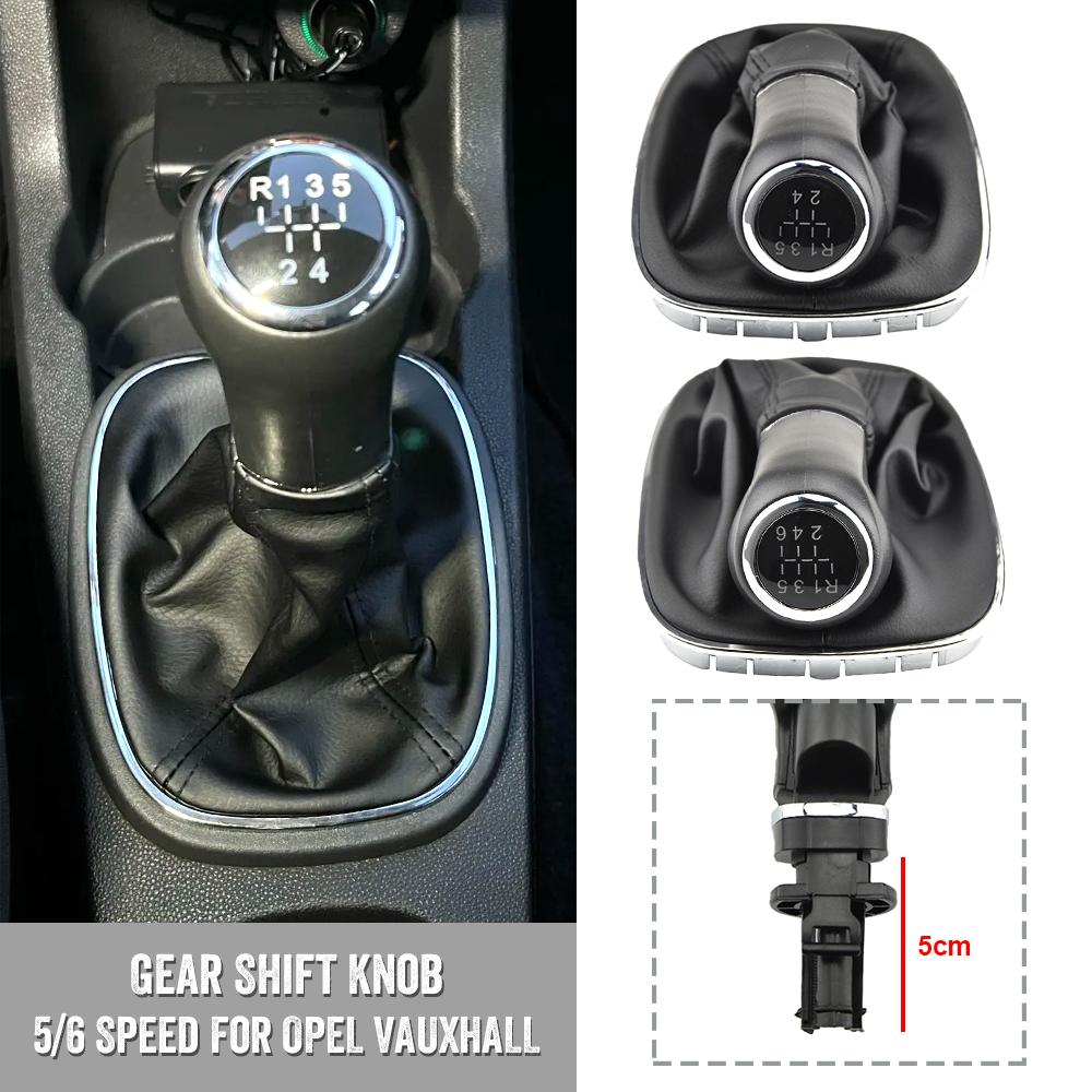 Car Gear Shift Knob And Boot Gaitor for OPEL VAUXHALL CORSA D 2006-2014 5/6 Speed Styling Upgrade
