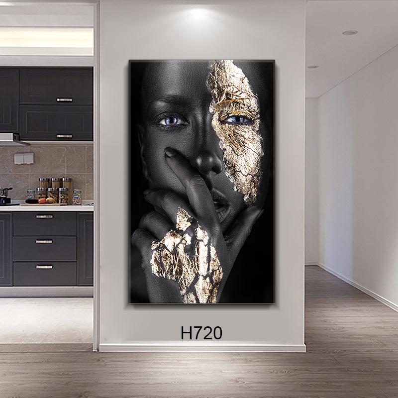 

Холст Картина Плакат Черная Африканская Сексуальная Женщина Печать на Холсте Коридор Настенная Роспись Художественная Картина Плакаты и Принты Домашний Декор 60x120cm No Frame