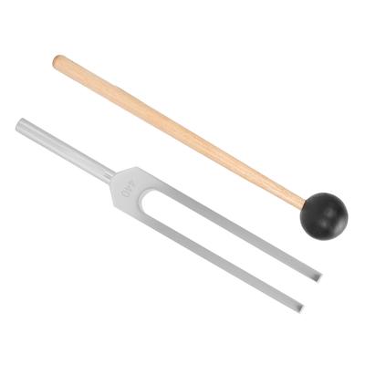 440Hz Ljudläkningsterapi Stämgaffel Aluminiumlegering Stämgaffel Hammare Verktygsset