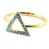 Gold Plated 'Navajos' Gold Turquoise Ring (triangle)