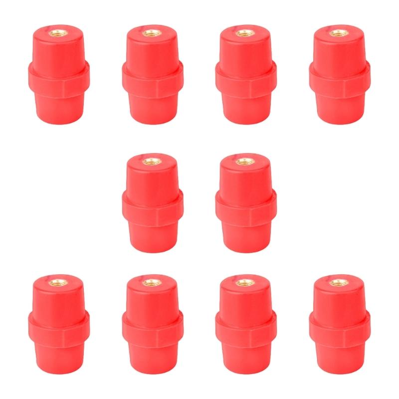 10Pcs 8mm High Low Voltages Insulation Column High Strength Busbar Insulator Supporter Polyester Standoff Insulators