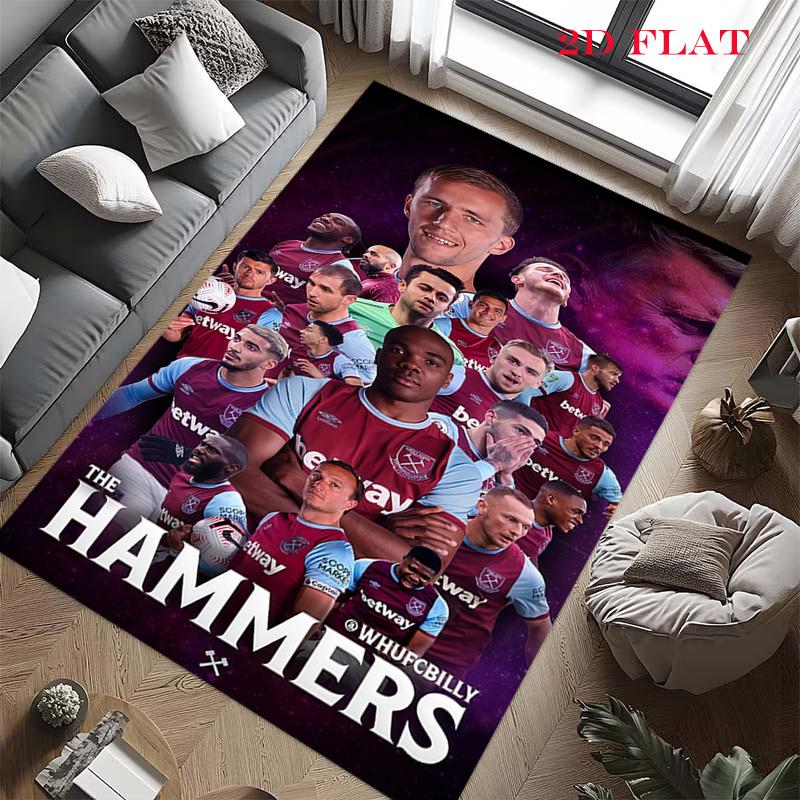 West Ham United Carpet Rug for Living Room Bedroom Home Sofa Decoration,Kids play Nonslip Floor Mat