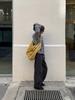 Acoc Glossy Large Tangle Twist Bag_Mustard