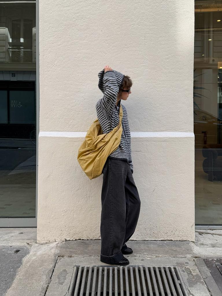 Acoc Glossy Large Tangle Twist Bag_Mustard