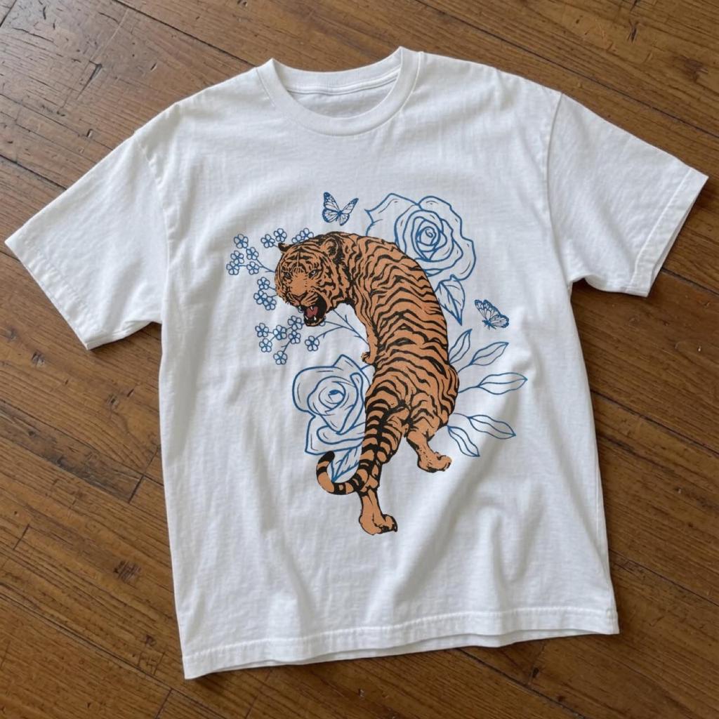 New Arrivals TigerPrint TShirts 90sInspired Cropped Tops Y2k Grunge Style And 2000sInspired TopsUnisex