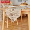 1 Stück Nuan Serie Instagram Stil Vintage Französisch Eiffelturm Gedruckt Strapazierfähiger Tischläufer für Esstisch Dekorativ für Heimtisch Heimdekor