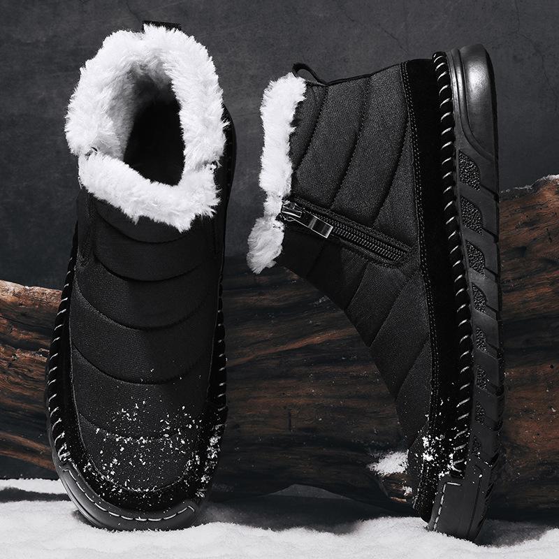 

2024 foreign trade hot-selling winter new men s outdoor leisure piled thickened Northeast cotton shoes 38 чёрный