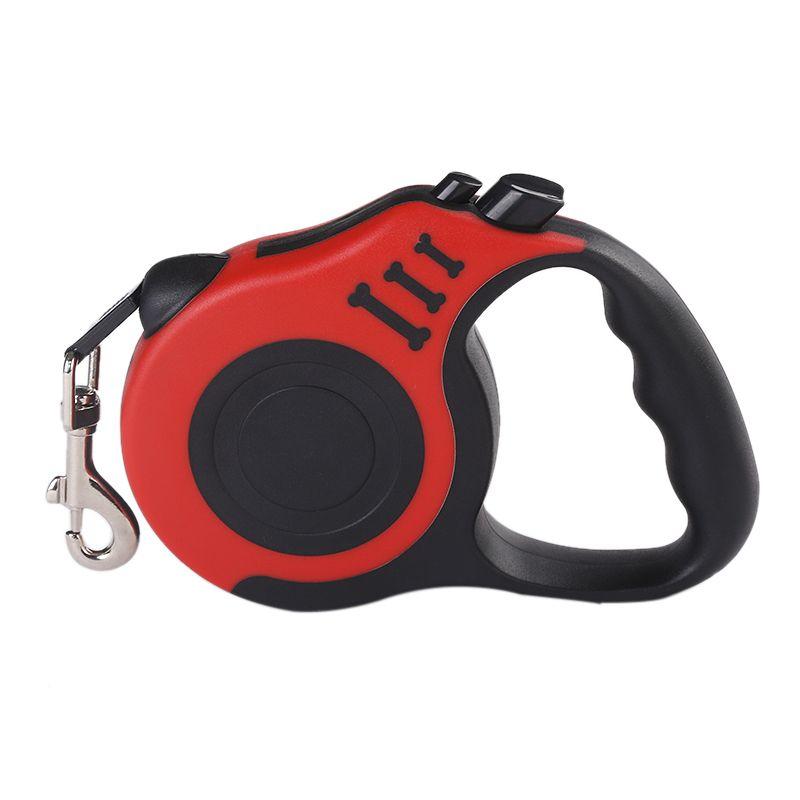 

Dog Hand Holding Rope Automatic Retractable Dog Leash Dog Chain Small Dogs Teddy Corgi Pomeranian Pet Supplies 3 M + collar S [applicable in 5.00kg]] Frosted-Red