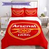 3pcs Arsenal Football Club Bedding Set Duvet Cover Closure Includes 1 Duvet Cover & 2 Pillowcases, Soft and Comfortable for All Seasons.
