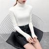 Women's Slim Fit Solid Turtleneck Sweater - Versatile Fashion Knit Pullover for Autumn & Winter