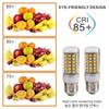 E27 Screw LED Corn Super Bright Light Bulb 72 LED SMD 5730 Light Bulb 220V Fixture Home Chandelier Candle Light Bulb Set of Two