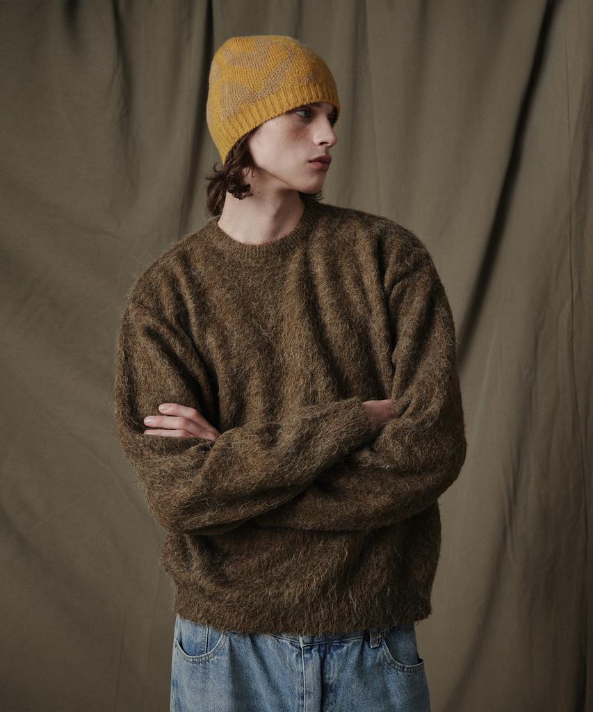 GLW Oversized Brushed Knit Brown