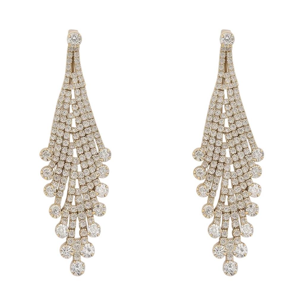 Silver Needle Rhinestone Tassel Earrings: Elegant and Luxurious Cross-Border High-End Commuter Studs with Unique Personality