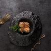 Volcano-shaped Black Deep Plate Creative Irregular Ceramic Tableware In Restaurant French Special-shaped Soup Plate Swing Plate