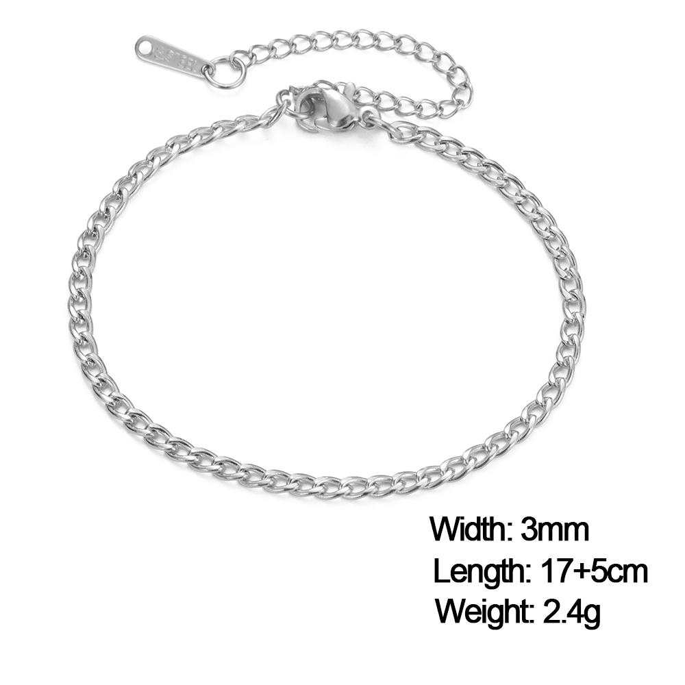 Stainless Steel Gold Color Bracelet Twist Figaro Cuban Chain Bracelets Women Trendy Minimalist Jewelry Gifts