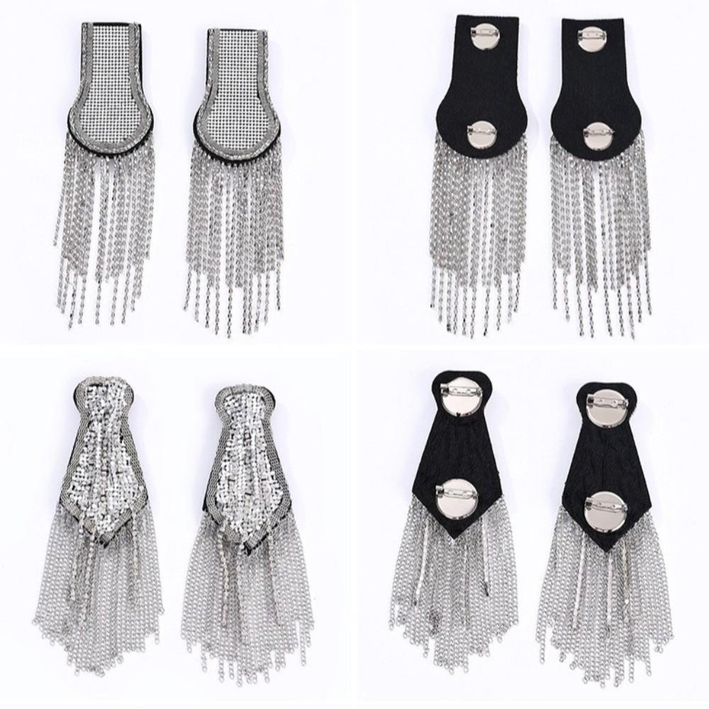 Epaulet Tassel Chain Shoulder Board Punk Epaulette Exquisite Star Shoulder Flash Girl