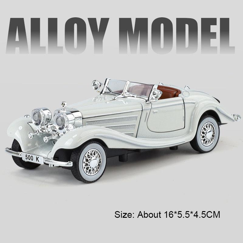 1:Maßstab 1:32 EIN 500K Automodell Spielzeug Ton Licht Rückzieher Metallkarosserie Gummireifen Fahrzeugmodelle Sammlung Geschenke für Jungen