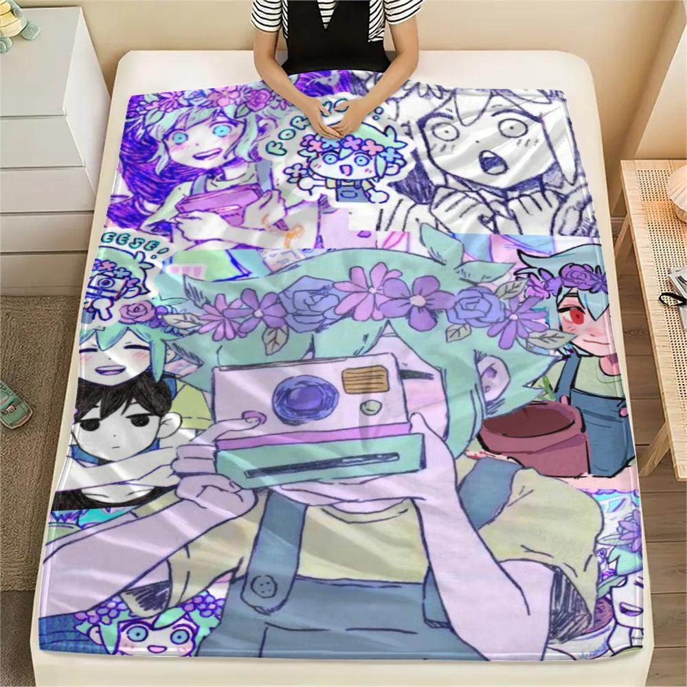 1 ks Deka z flanelu s potiskem hry Omori 6, Vysoká kvalita, Pohodlná pro všechna roční období, Domácí dekorace, Teplo a pohodlí, Perfektní pro vánoční dárky101