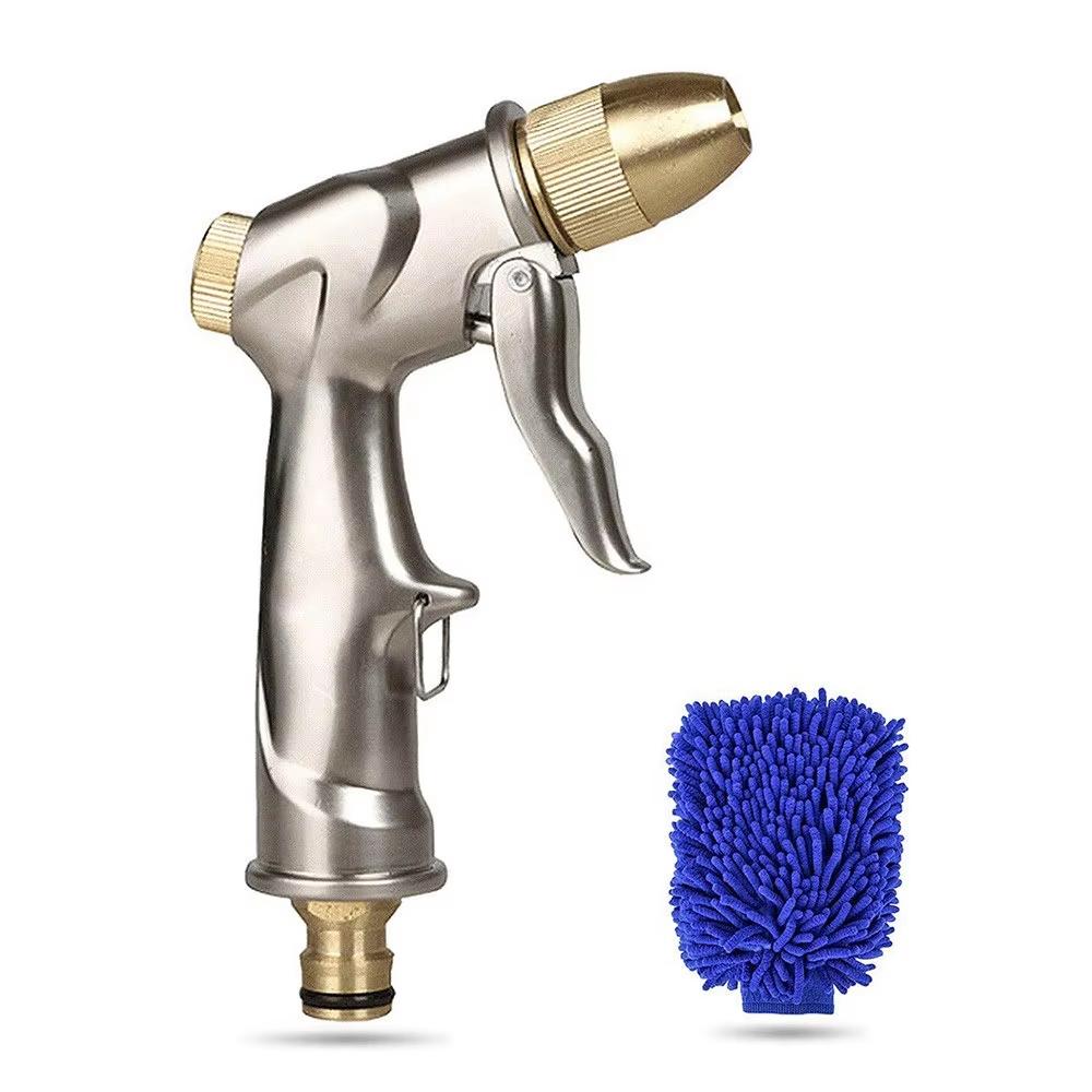 High Pressure Metal Garden Water Spray Sprayer with Hose Jet for Lawn Car Washing Yard Watering - Household Garden Sprinkle Gun