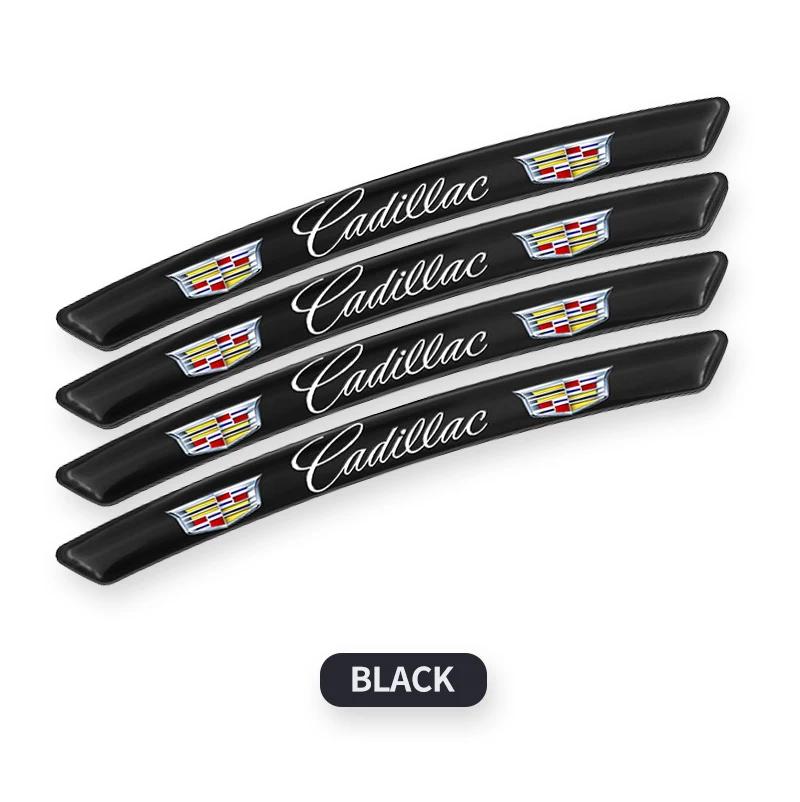 4Pcs Car Wheel Hub Styling Stickers Decoration Strip For Cadillac Emblem ESCALADE ATS BLS CT4 CT6 SRX STS XT4 XT5 SLR XT6 XTS