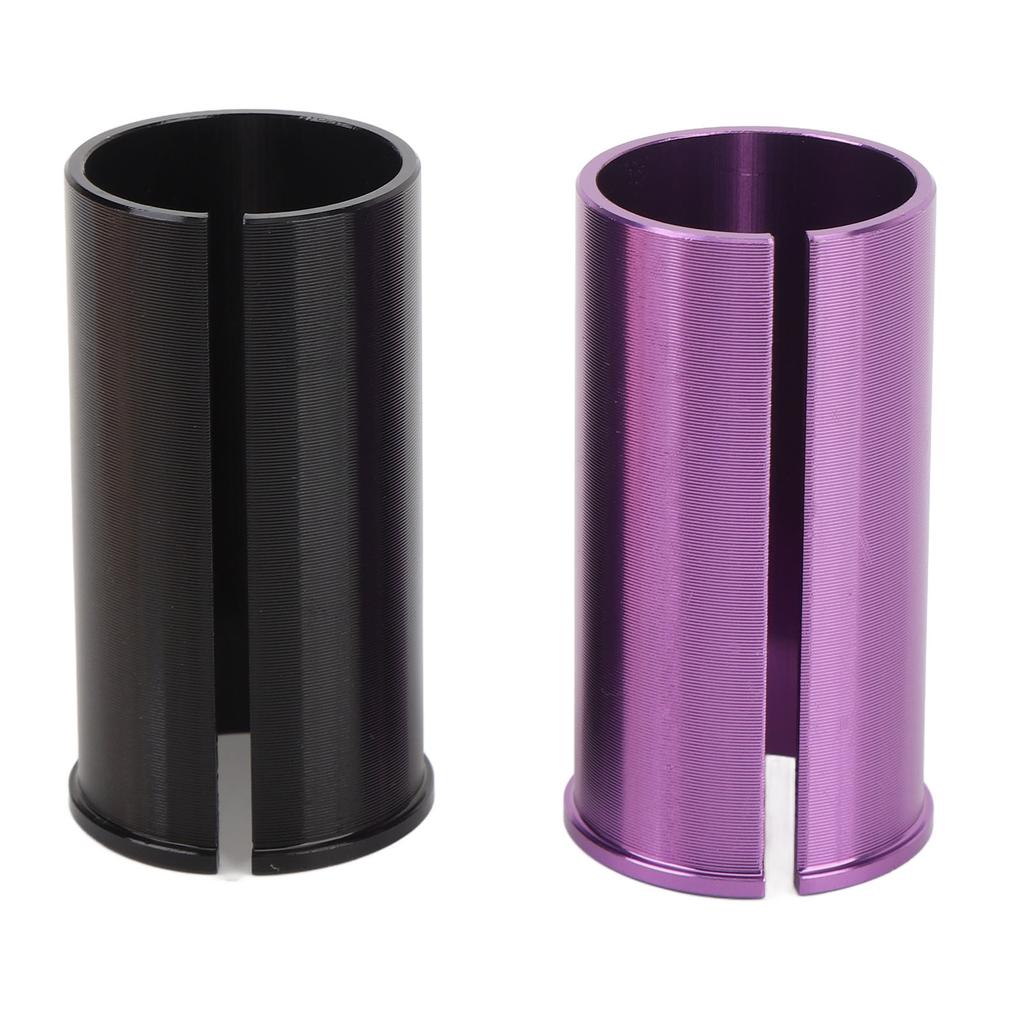 2 STÜCKE Aluminiumlegierung Sattelstützen-Shim Leichte Reduzierhülse Sattelstützenrohr-Adapter-Shim für